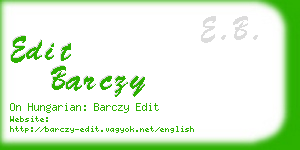 edit barczy business card